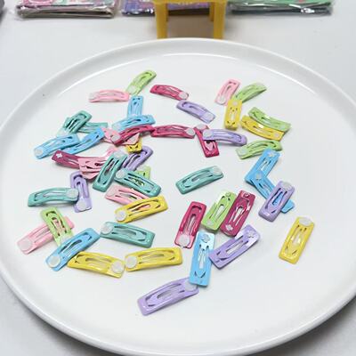 A38约3CM滴油方形带托BB夹约50个diy材料配件满30包邮