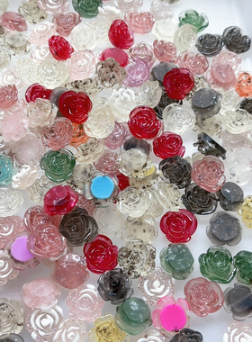 D55约1.2-1.4CM树脂花混发 140-150个diy手工材料配件满30包邮