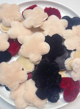 H71约5-6CM毛绒布贴混发50克约30个diy手工材料配件满30包邮