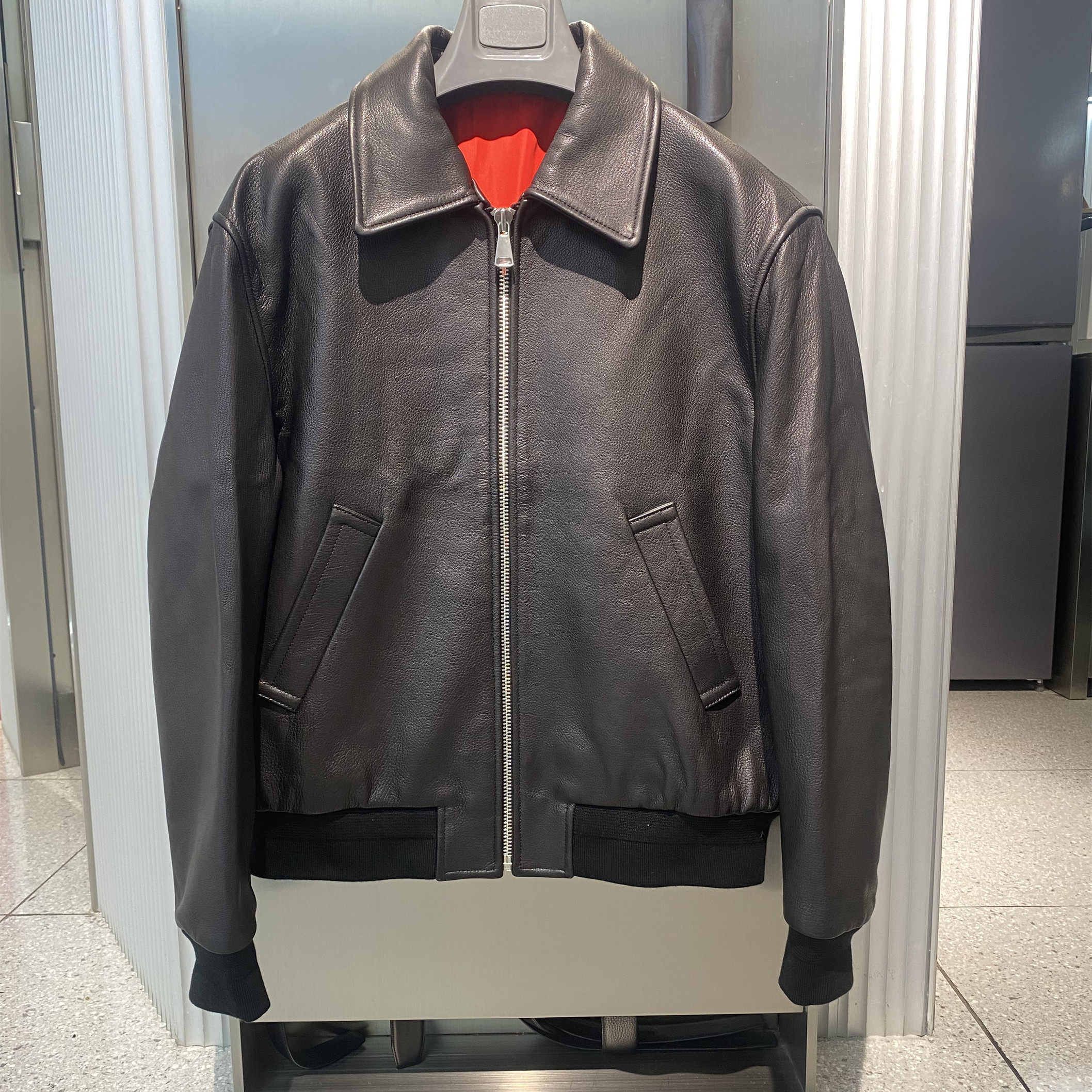 鸟家男装秋冬季新款时尚翻领宽松复古山羊皮真皮皮衣B1BDF4F08潮,男装,皮衣,淘宝优惠券,粉丝福利购,淘宝优惠卷