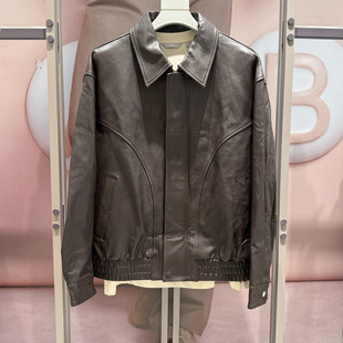 A61 复古棕休闲绵羊皮真皮皮衣外套潮G25X124002 G家男装 秋冬新款