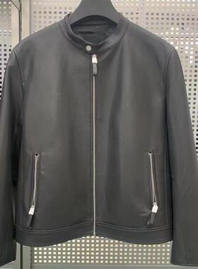 G家男装秋冬季新款立领羊皮休闲夹克真皮皮衣外套G24A124003/000