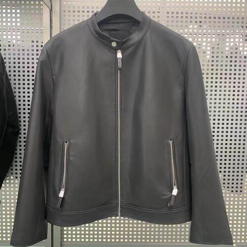 G家男装秋冬季新款立领羊皮休闲夹克真皮皮衣外套G24A124003/000