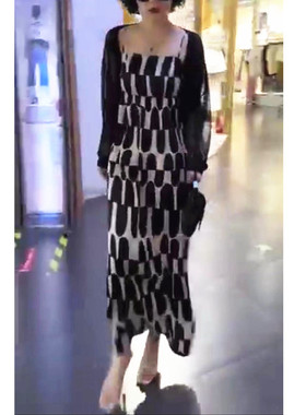 今年流行特惠23382大爱美依缘2025夏季新款洋气吊带长款连衣裙