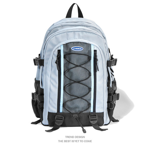 LIVEBOX大学生书包女韩版原宿风大容量日系双肩包ins潮电脑包背包