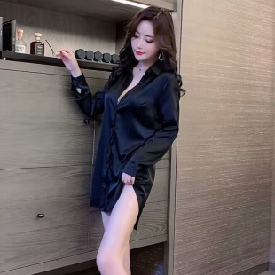 夜总店连衣裙性感修身显瘦包臀气质衬衫裙夜场工作服夜场上班衣服