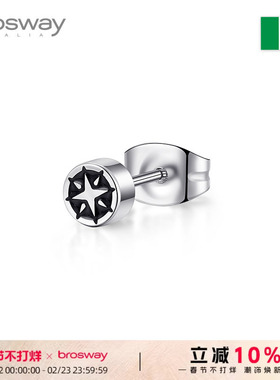 brosway耳钉潮流气质高级大气欧美简约小众耳饰品生日礼物送男友