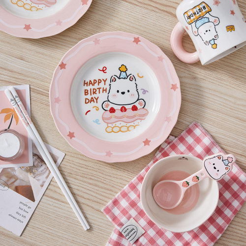 超级好看的一人食碗碟餐具