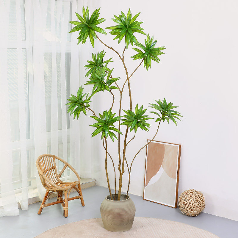 百合竹北欧ins风仿真绿植落地植物盆栽室内客厅装饰假绿植摆件树