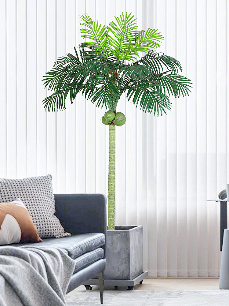 大型彷真绿植椰子树室内造景热带刺葵大型芭蕉树盆栽酒店装饰盆景