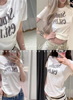字母印花短袖/长袖T恤上衣女
