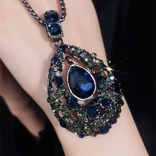 韩国时尚倾城水滴之恋长款项链