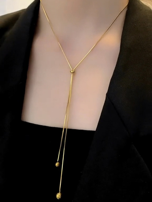 Y形有求必应抽拉款项链女