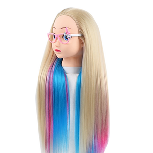 儿童编发练习假发头模小孩学扎头发专用假人头模型卡通模特头模具