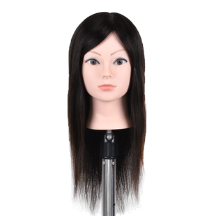 全真人发头模美发假人头真发模特头剪发理发公仔头漂染烫吹模型头