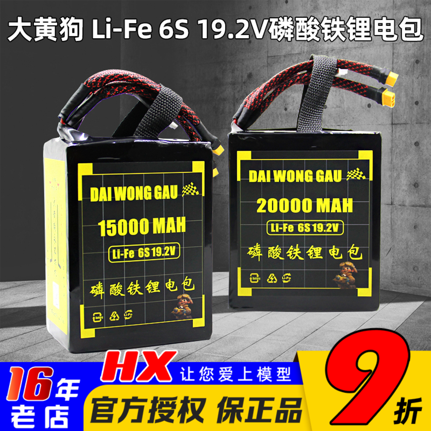 大黄狗磷酸铁锂电包6s19.2v