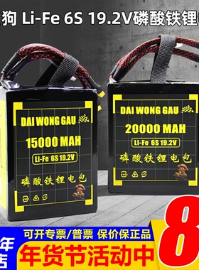 DAIWONG GAU大黄狗6s 15/20/30AH航模FPV穿越机磷酸铁锂电包19.2V