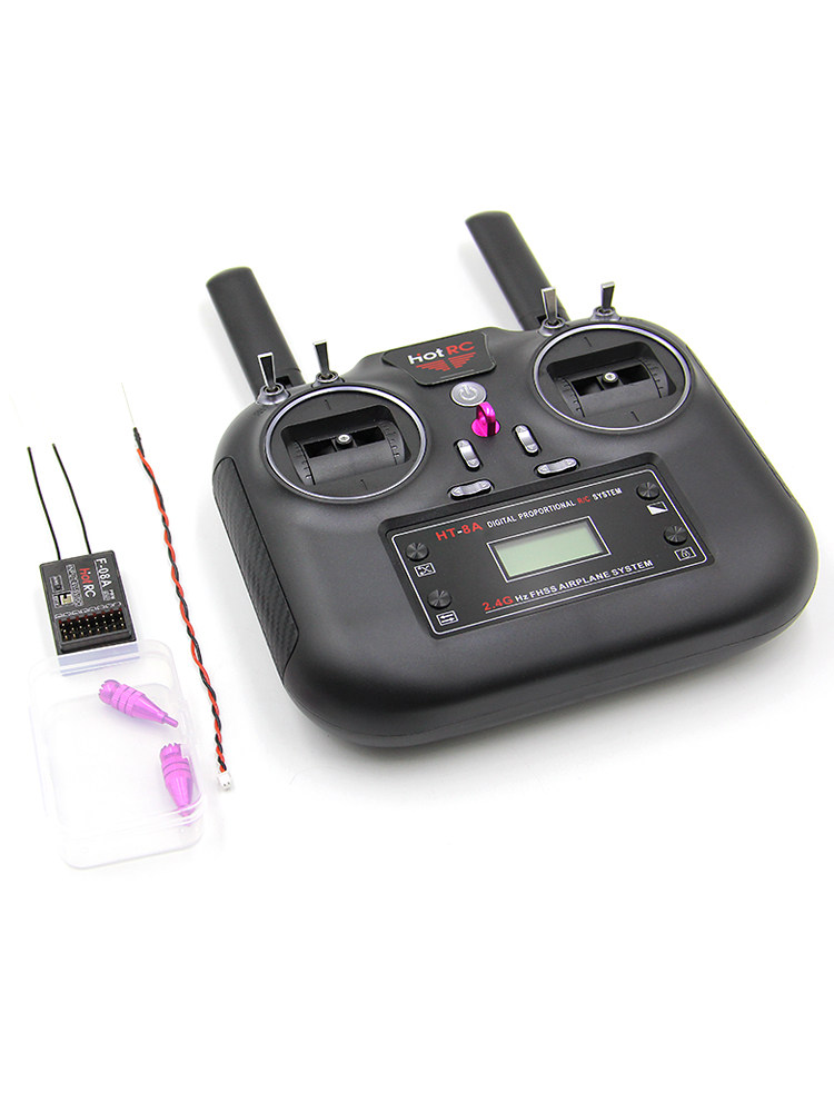 HOTRC 중화항공 HT-8A 양방향 원격 제어 8 8 채널 항공기 모델 고정익 수신기 기관차 및 선박 모델 FPV