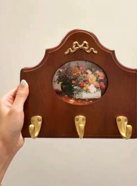 实木钥匙衣服挂钩挂钩门厅玄关
