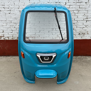 三轮车车棚雨棚加厚一体冲压铁皮车蓬三轮摩托车棚小吃车保洁车棚