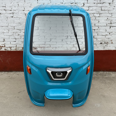 三轮车车棚雨棚加厚一体冲压铁皮车蓬三轮摩托车棚小吃车保洁车棚