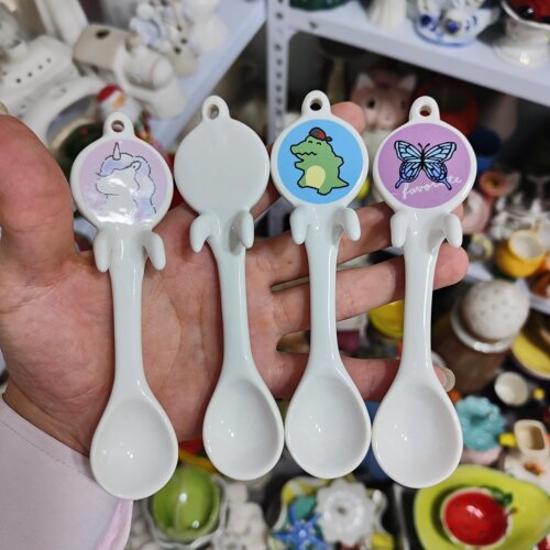 非偏远地区凑满19包邮部分瑕/陶瓷高温杯挂勺子