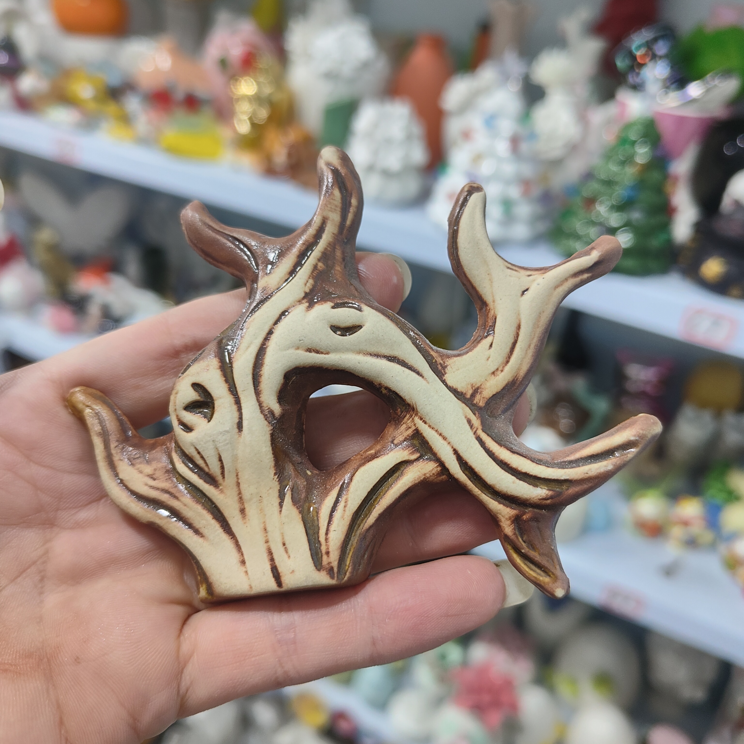 非偏远地区凑满19包邮部分瑕/陶瓷仿木片片摆件冰箱贴不带吸铁石