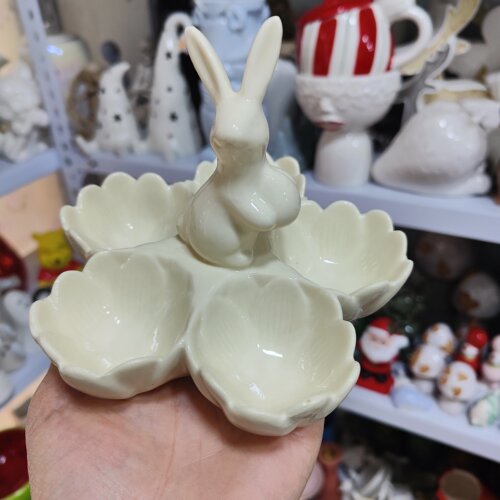 非偏远地区凑满19包邮部分瑕/陶瓷高温兔子蛋托5拖