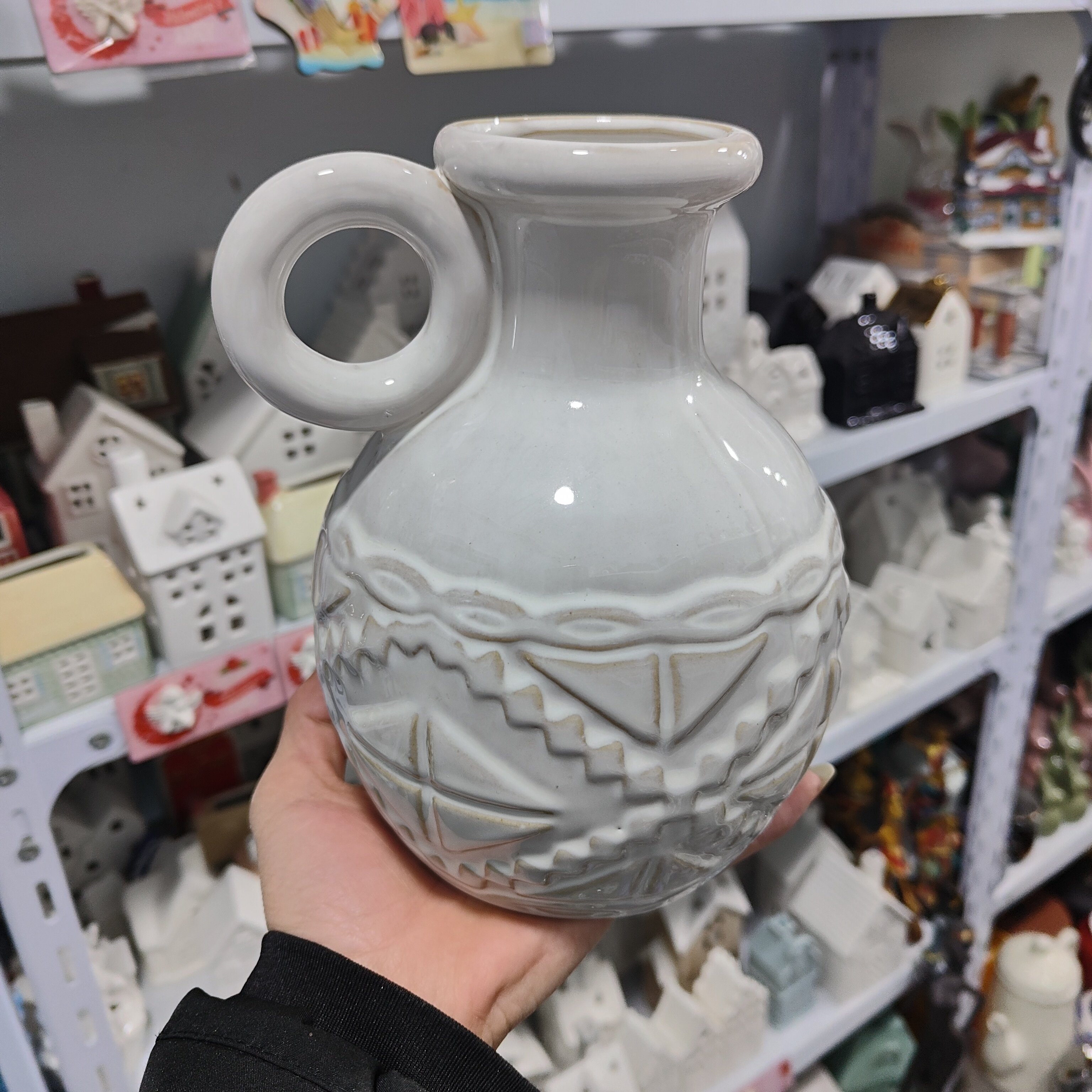 非偏远地区凑满19包邮部分瑕/陶瓷窑变灰花瓶约高17.5,家居饰品,婚庆/商业花艺,淘宝优惠券,粉丝福利购,淘宝优惠卷