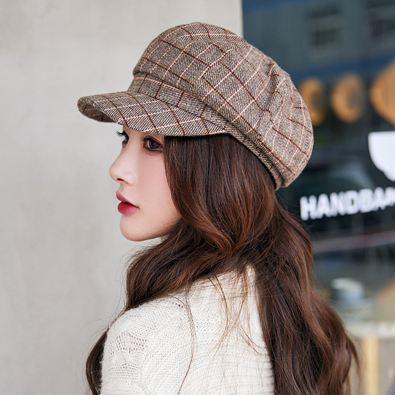 贝雷帽画家帽英伦复古八角帽帽子