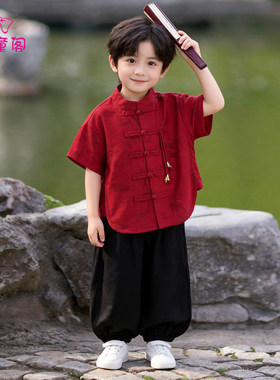 汉服男童夏季中国风套装儿童古装