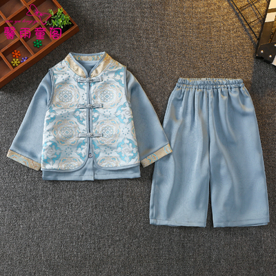 儿童唐装汉服新中式演出服中秋服