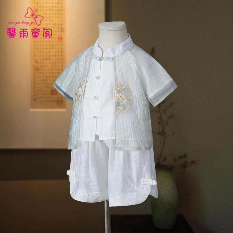 新中式汉服男童夏季国风套装古装