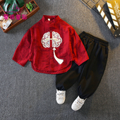 儿童小少爷唐装 国风古装 宝宝周岁礼服 新中式 汉服男童国风春秋套装