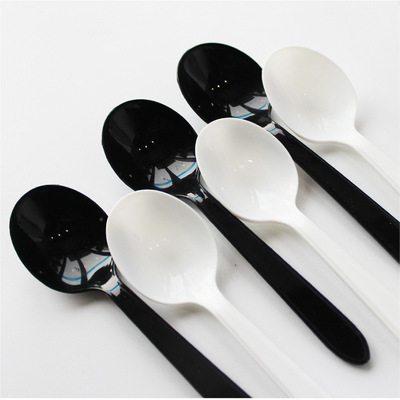 100pcs economical plastic spoon western disposable spoons ta