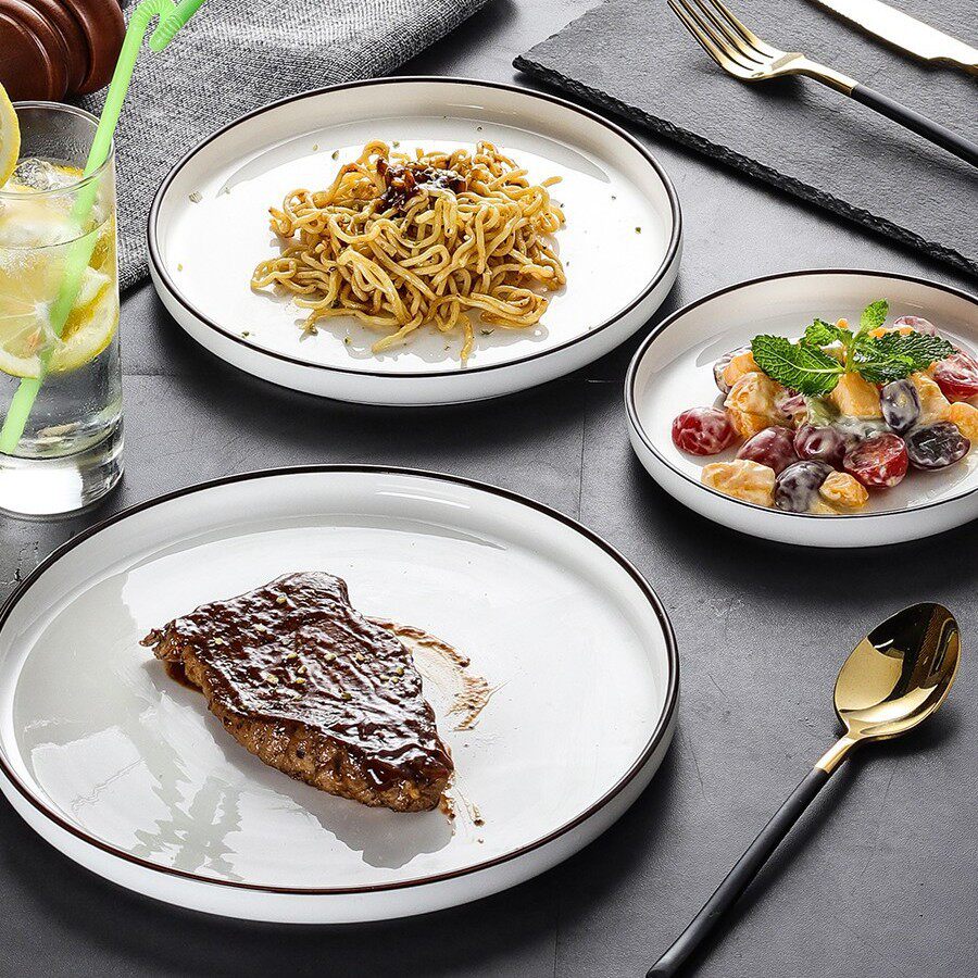 西餐牛排盘 dinner plates ceramic steak dishes western food *