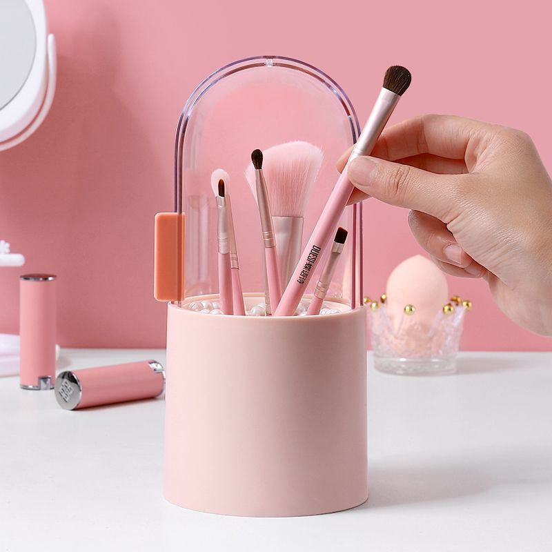 Dustproof makeup brush storage bucket transparent box cover 收纳整理 化妆刷收纳盒/桶 原图主图