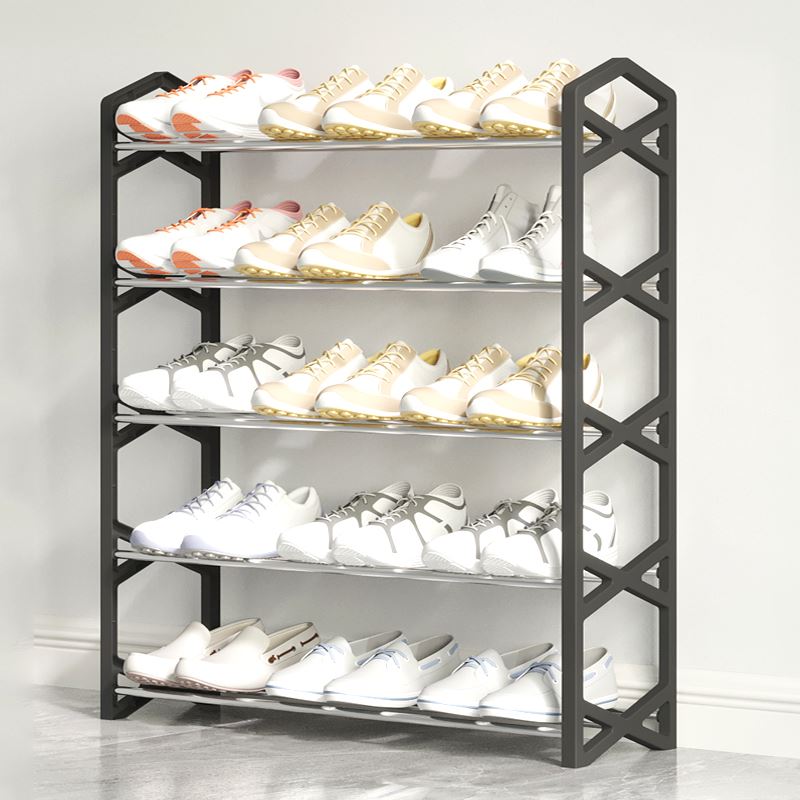 Shoe Rack Aluminum Metal Standing Shoe Rack DIY Shoes Shelf 住宅家具 鞋架 原图主图