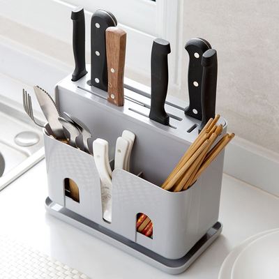 Knief holder tube spoon storage box rack kitchen cutlery org