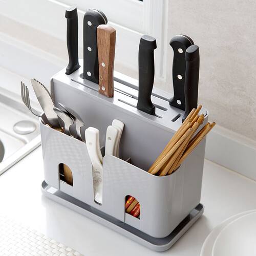 Knief holder tube spoon storage box rack kitchen cutlery org
