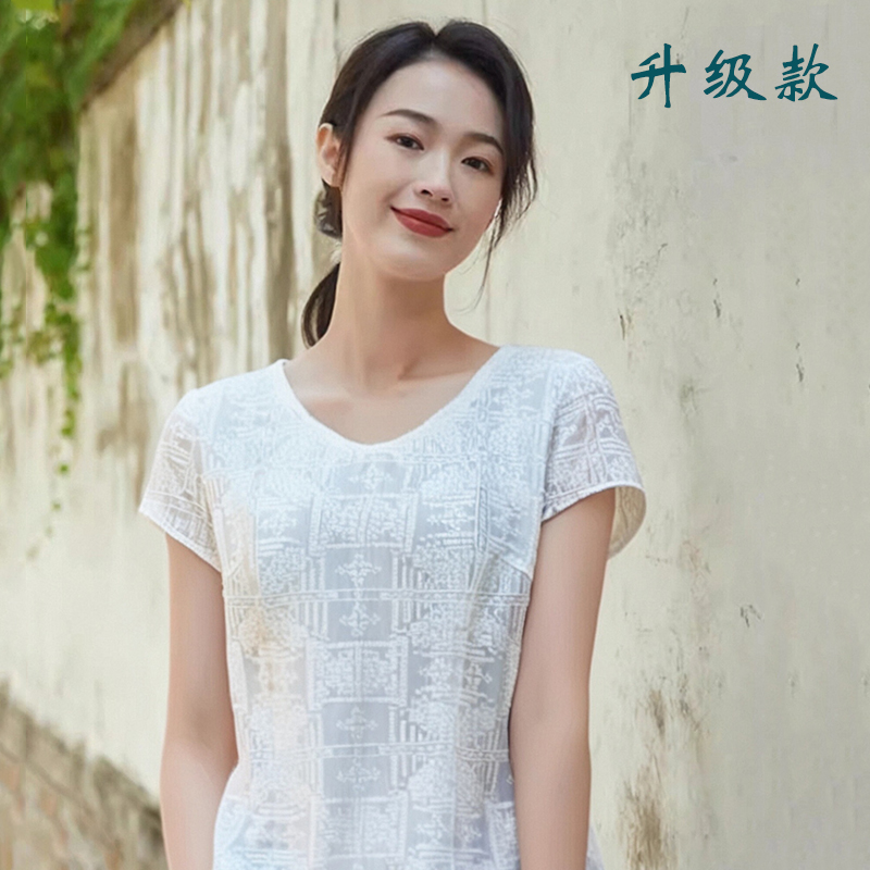 原创复古休闲拼接中式气质T恤