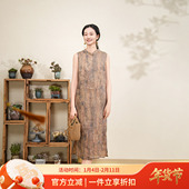 新品 无袖 一字扣旗袍显瘦气质优雅修身 布符2025年夏季 清凉舒适女装