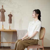 茶服文艺提花流苏盘扣女装 布符夏季 上衣国风新中式 唐装 新款