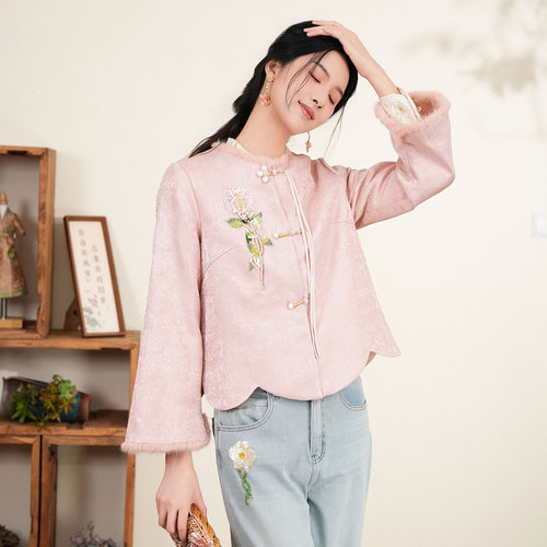 布符新中式秋季保暖棉服