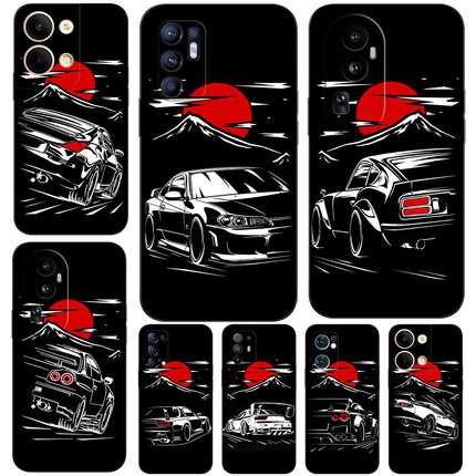 硅胶软手机壳适用OPPO A72 5G RENO14 13 12 11 10 9 8 7 6 5 PRO K PLUS + 跑车赛车