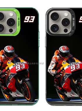 大孔硬壳手机壳适用苹果iPhone17Pro16Max13Pro15XS14XR8X7plus12SE11 马克·马奎斯93摩托车3