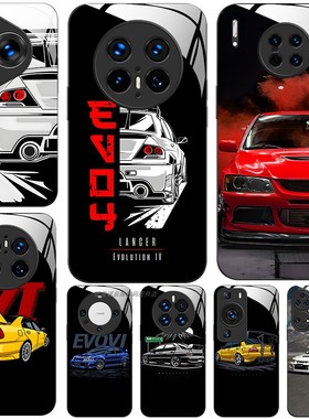 玻璃手机壳适用华为Mate80 70 60 20 30 40E 40 50 P30 P40 P50 P60 P70 PURA70Pro  80 三菱EVO4进化