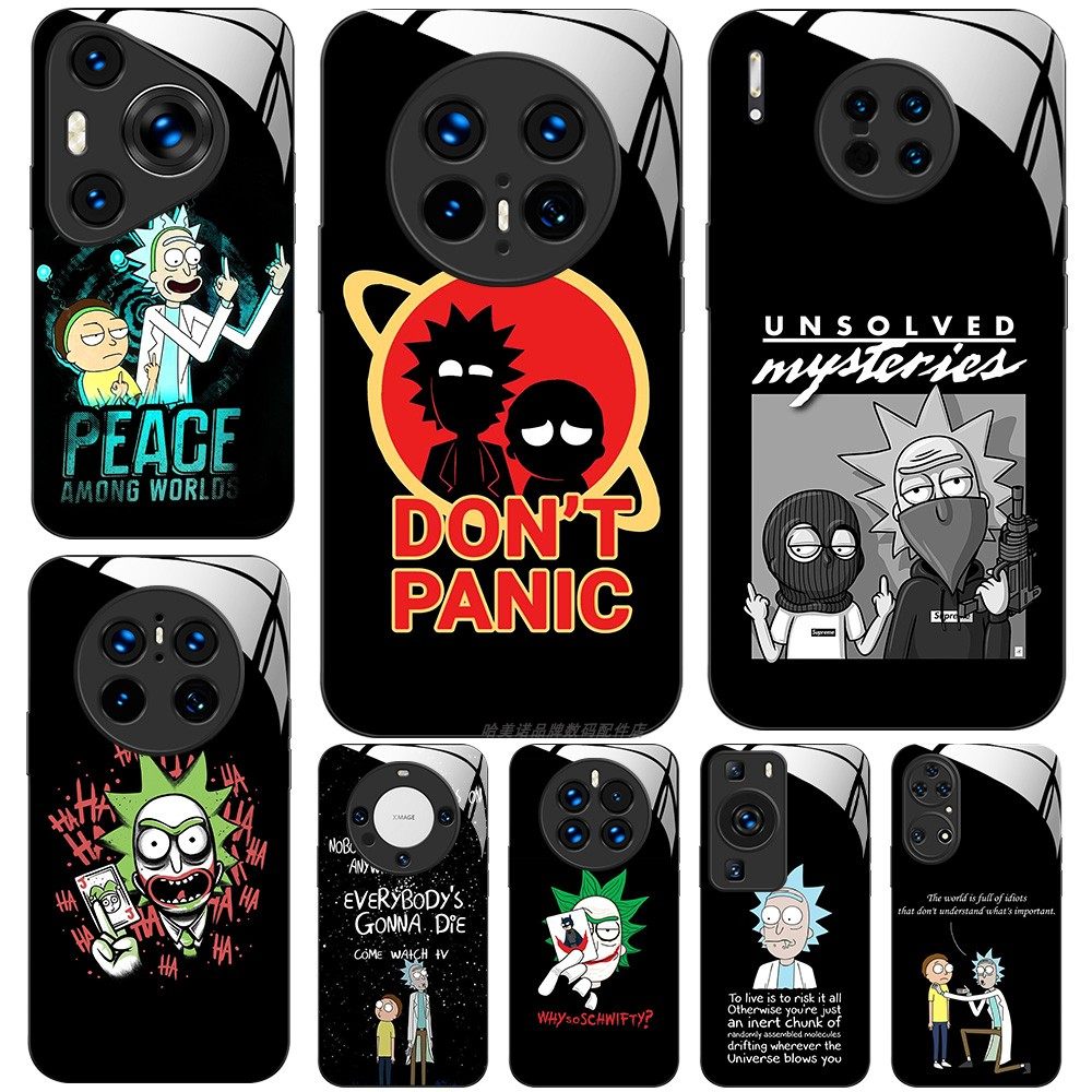 玻璃手机壳适用华为Mate80 70 60 20 30 40E 40 50 P30 P40 P50 P60 P70 PURA70Pro 80  瑞克和莫迪