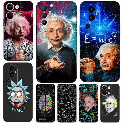 硅胶软手机壳适用OPPO A72 5G RENO14 13 12 11 10 9 8 7 6 5 PRO K PLUS + 爱因斯坦公式
