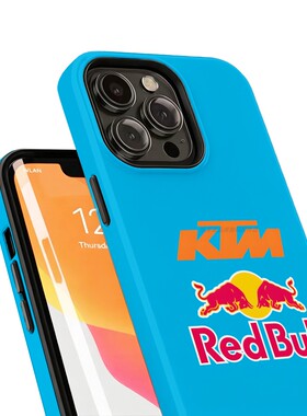 菲林手机壳适用苹果17iPhone16Pro15Max13Pro12XS14XR11X KTM红牛浅蓝色湖蓝
